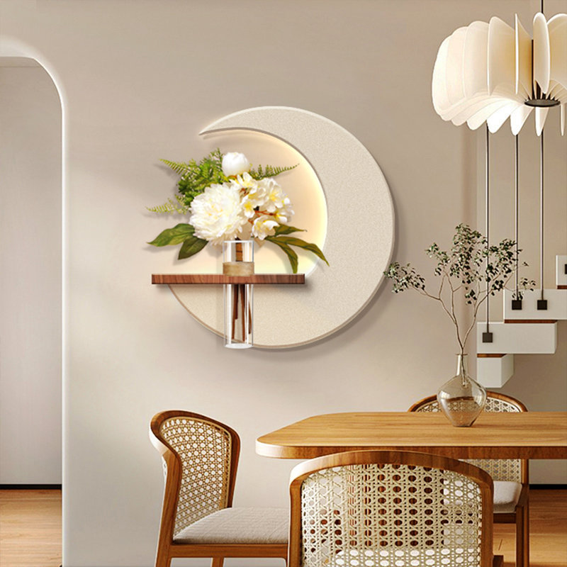 Art mural blanc en grès à forme libre, H 23,62 po x l 23,62 po