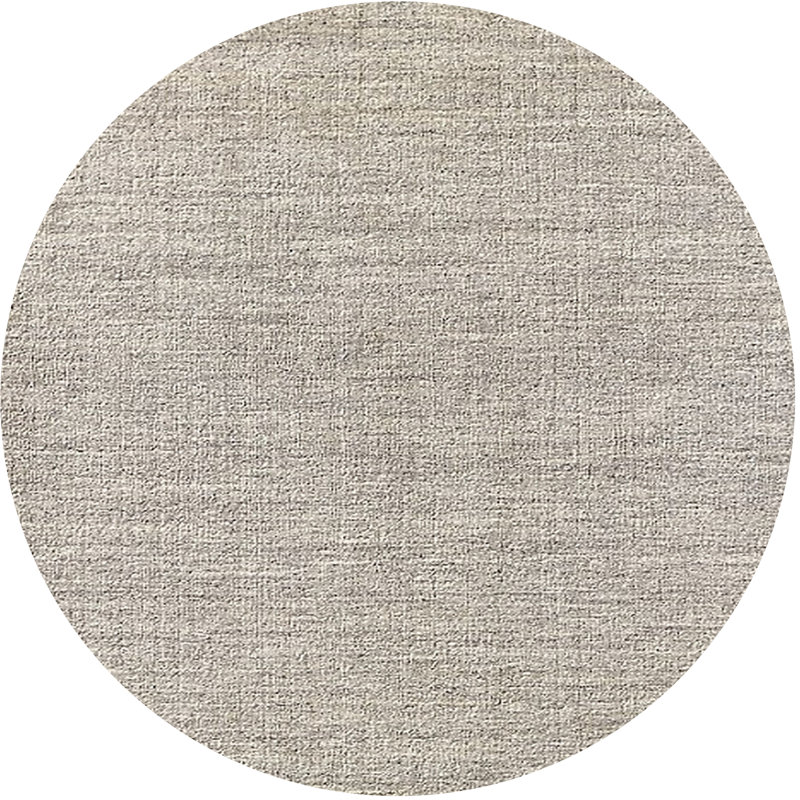 Tapis gris clair Contour, Rond 7 pi