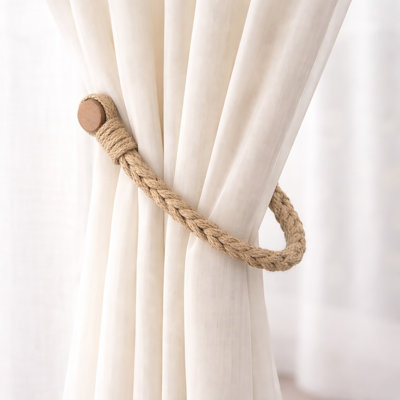 Braided Curtain Tieback with Magnetic Closure 19 x 0.5 in