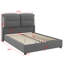 Queen Size Upholstered Hydraulic Platform Bed With Lift Up Storage And Sensor LED Lights-1293687078