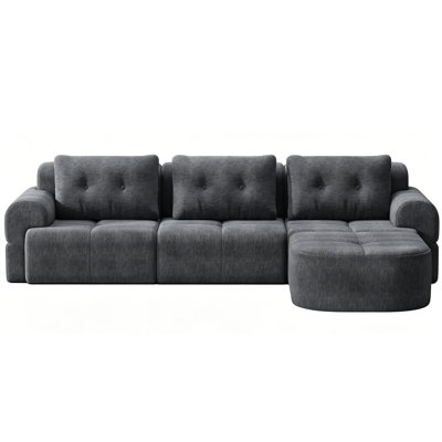 Modern Woven Modular Sectional Sofa With Chaise