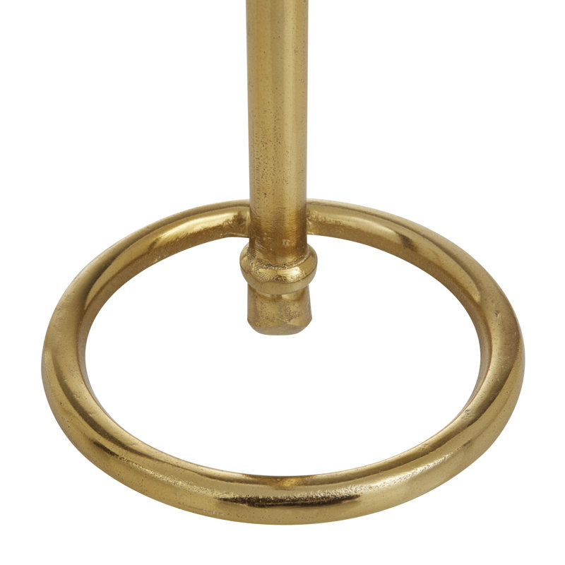 14.25'' H Aluminum Tabletop Candlestick, Gold