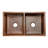 33" Hammered Copper Kitchen 50/50 Double Basin Sink with Matching Drains, and Accessories