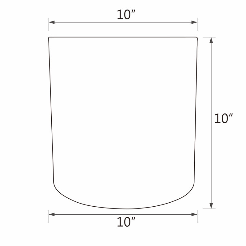 Abat-jour tambour en tissu (Spider) en blanc, H 10 po x l 10 po x P 10 po