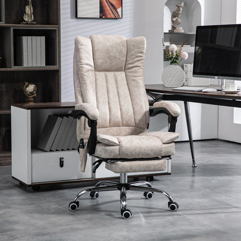 Chaise de bureau, chaise d'ordinateur à haut dossier avec massage à 6 points, chaise de salle de conférence