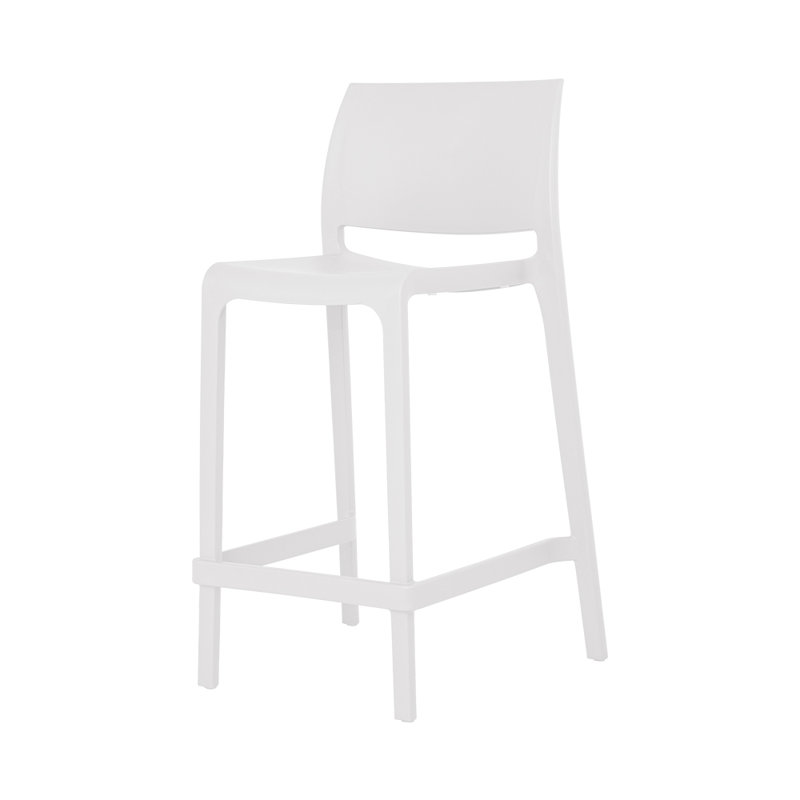 Tabouret de bar Sensilla, Blanc, Counter Stool (25.6” Seat Height)