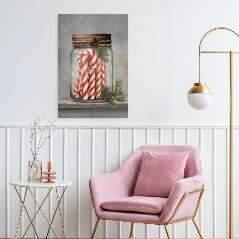 Candy Cane Stash, art contemporain, H 24 po x l 16 po