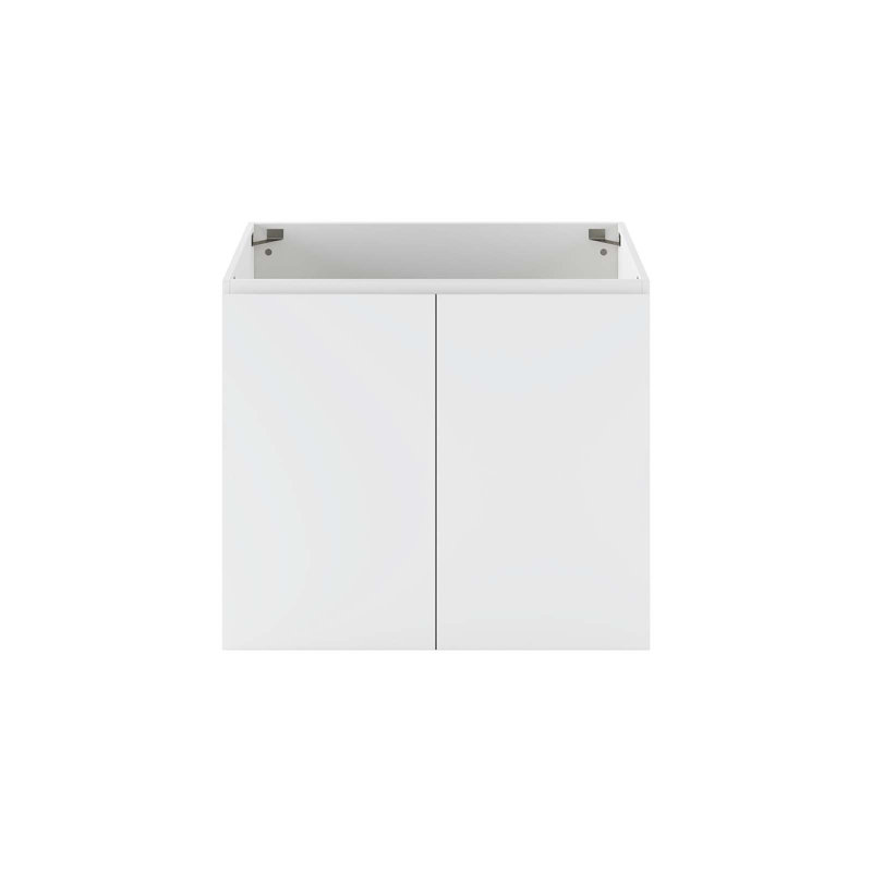 Base de meuble-lavabo simple 29,5 po mural seulement, Blanc