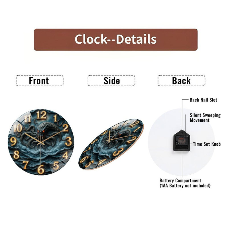 Horloge murale Cthulhu Mythos