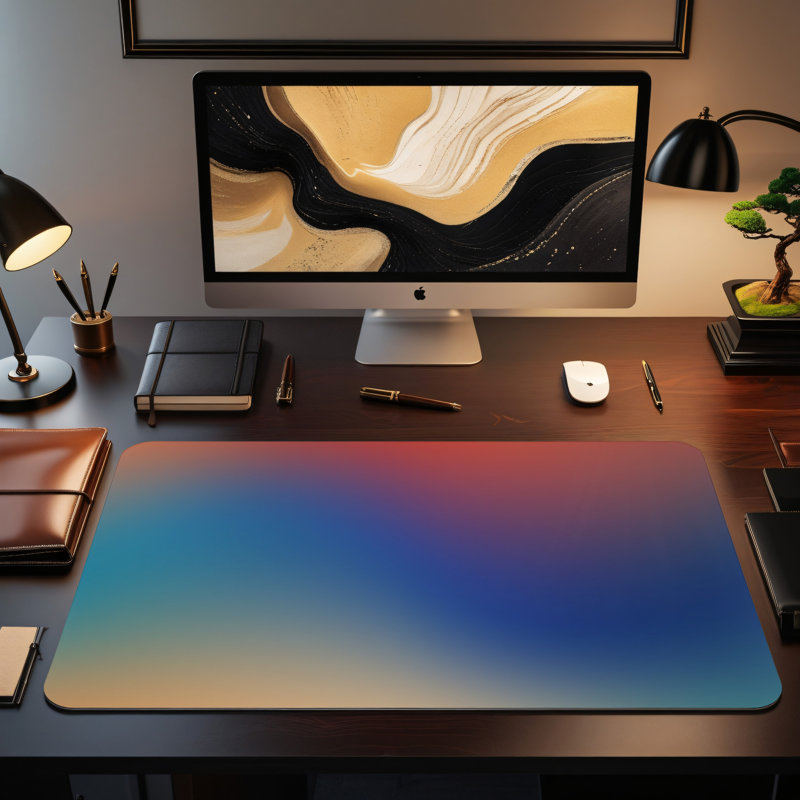 Polyester Desk Pad, 14.4x12.1