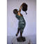 Standing Boy With Watering Can Bronze Statue Fountain - Size: 24" X  22" X 48"H.
