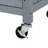 Rowan Outdoor Fir Wood Kitchen Island Cart with Stainless Steel Top, High Shelf, Storage Cabinets and Wheels-125902335