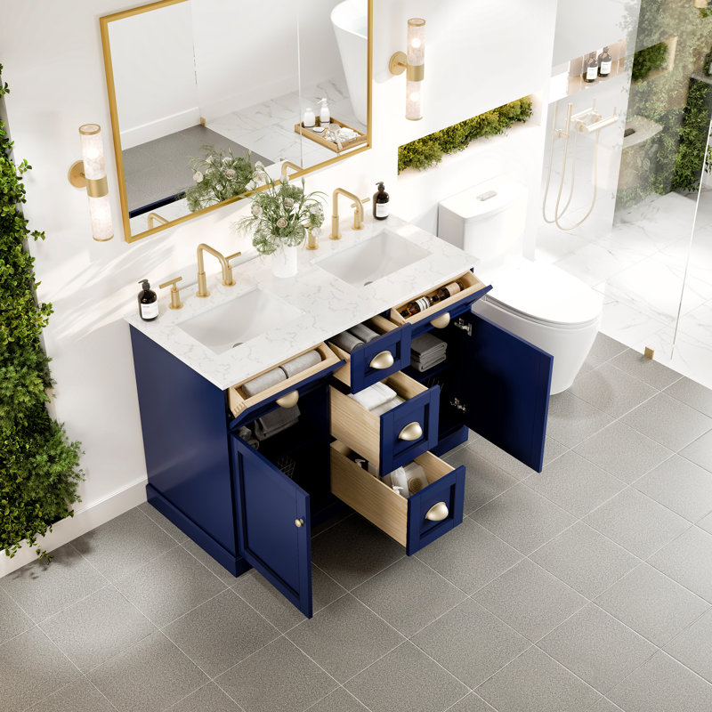 Meuble-lavabo mural simple l 44 po x P 18,2 po x H 18,9 po Ashy