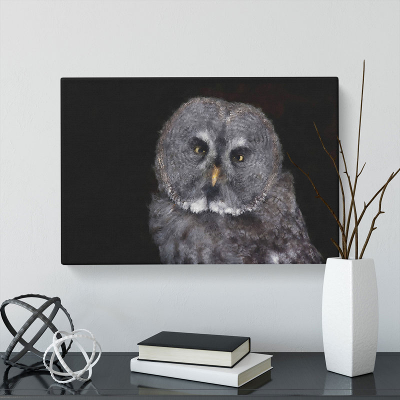 Great Grey Owl Vol.2 - Wrapped Canvas, 50cm H x 76cm W x 3cm D