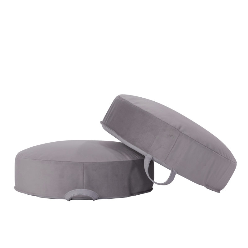 Overstuffed Microfiber Cushions, 2-Pack, Smoke 
