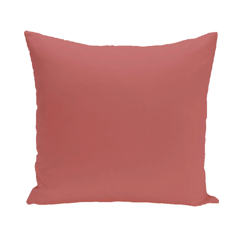 Reversible Throw Pillow, 16" H x 16" W, Coral