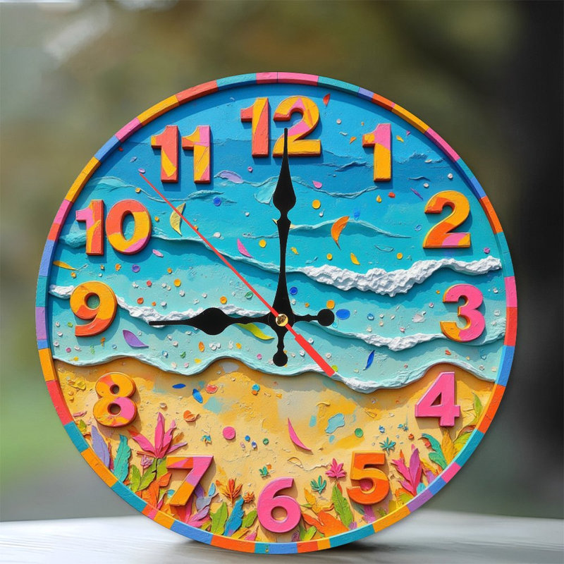 Horloge murale plage et plage