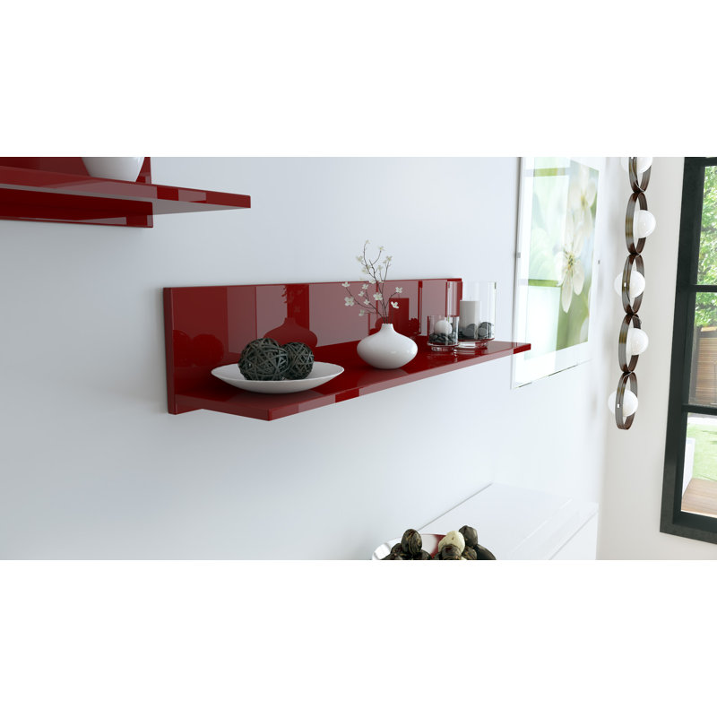 Floating Shelf Mccrary, Burgundy (Glossy)