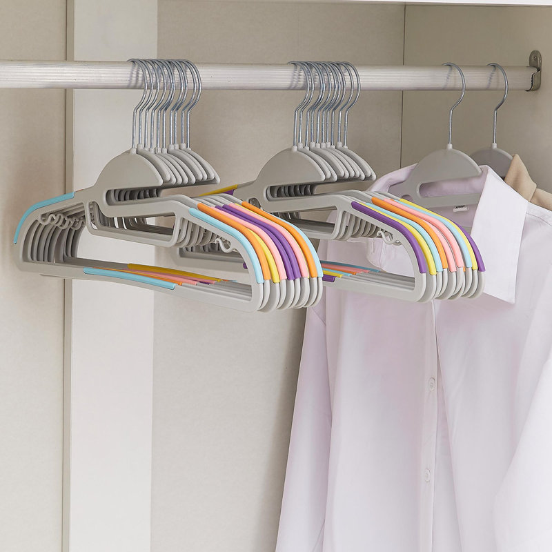 Hamall Plastic Non-Slip Standard Hanger, 25