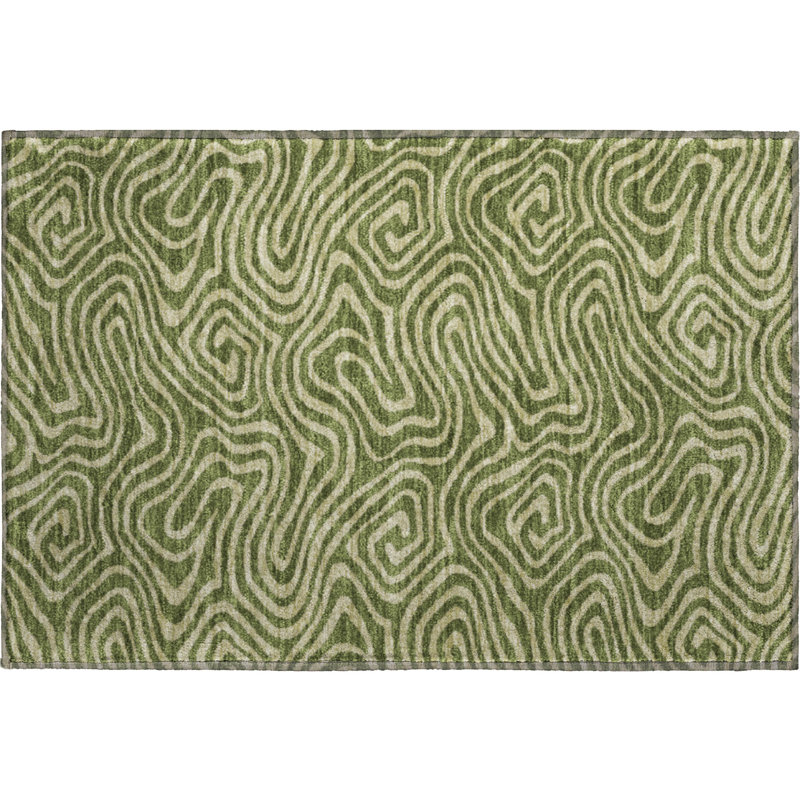 Premium Machine Washable Colmenero AMF1020 Swirls Rug, Rectangle 1'8" x 2'6"
