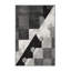 Tapis à motif géométrique doux et moelleux de style moderne et contemporain en gris - reliure grise-1680456931