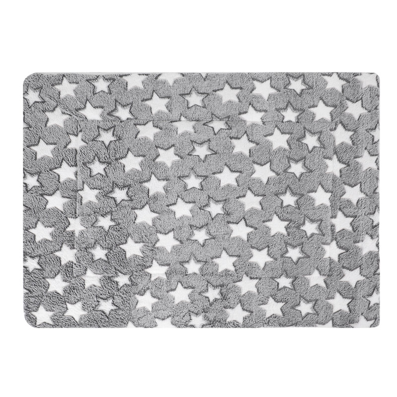Montegue Geometric Fleece Pet Bed, Large (31.5" W x 23.62" D x 1" H)