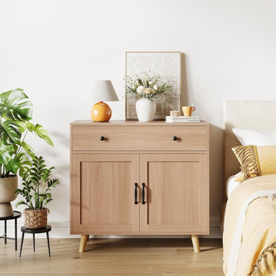 Crédence en bois avec tiroirs et portes - Buffet pour la cuisine