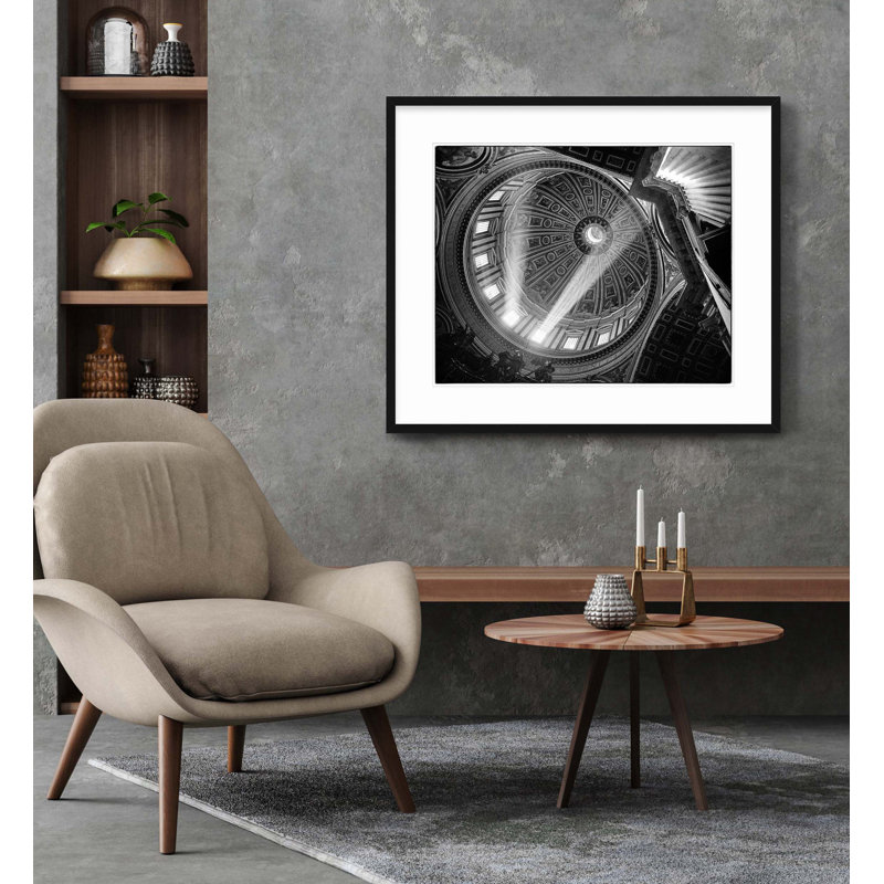 St. Peter''s Light - Picture Frame Photograph on Paper, 23.5" H x 28" W, Black Framed