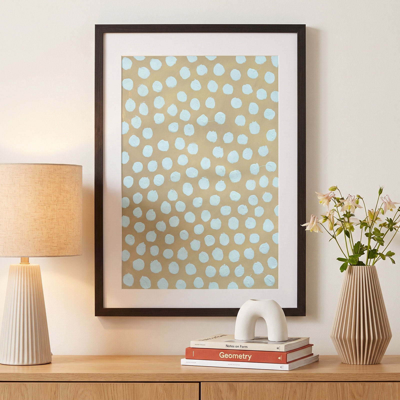 Cloud On Khaki by Michela Sorrentino, 20" H x 14" W x 1.25" D, Black