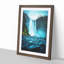 Waterfall Path in Iceland in Abstract - Picture Frame Graphic Art Print-55761520-55761521