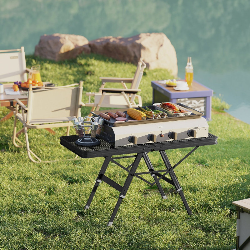 Rectangular Metal Outdoor Camping Table , 90.00cm cm W 40.50cm cm D