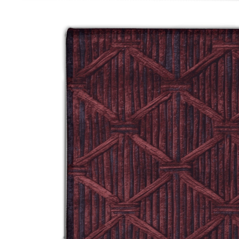 Tapis rouge intérieur et extérieur Trellis, Rectangulaire 2 pi x 3 pi