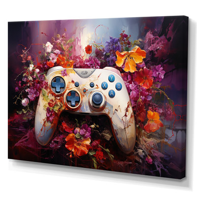 Blooming Multicolor Gaming contrôleur - art mural jeux vidéo