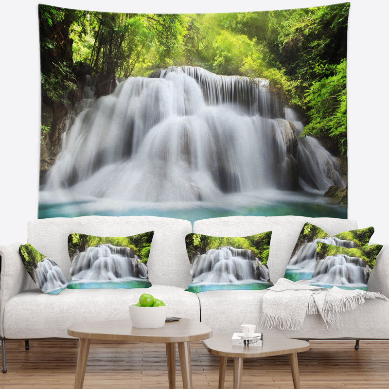Paysage huai mae kamin tapisserie tapisserie, H 68 po x l 80 po