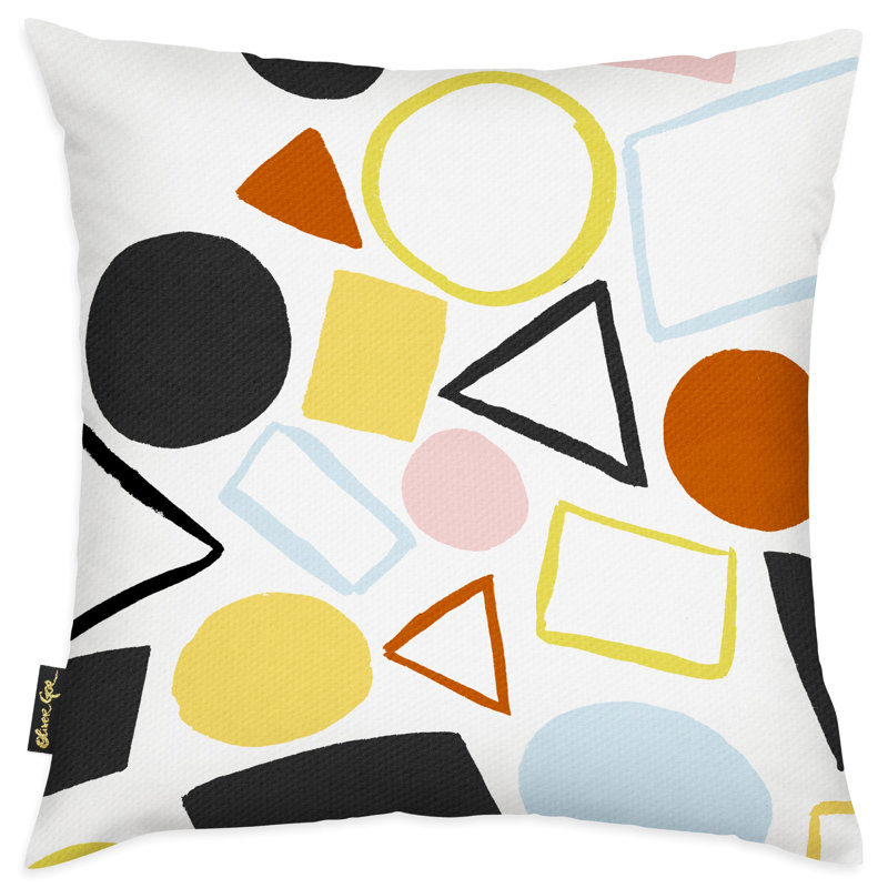 Housse et insert de coussin géométrique