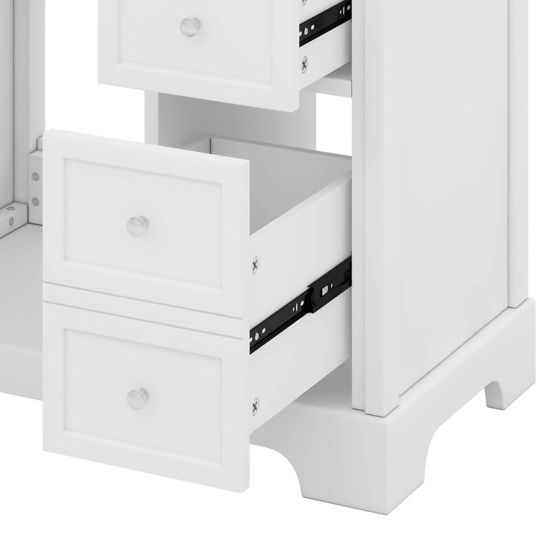 Meuble-lavabo moderne 30 po avec comptoir, porte et 2 tiroirs, armoire de rangement moderne
