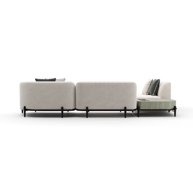 Sectional, 31" H x 218" W x 177" D, Left Hand Facing