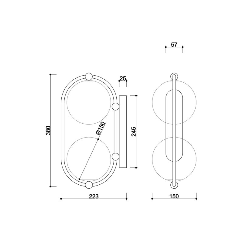 Drumnagessan Flush Mounted Sconce, White