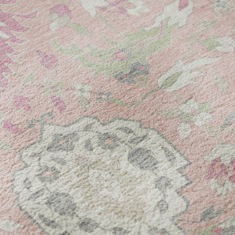 Premium Machine Washable Guada AMF1026 Damask Rug, Rectangle 5' x 7'6"