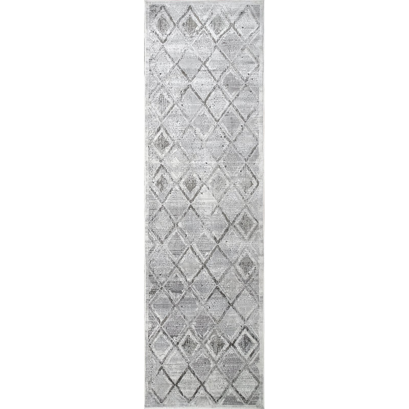 Tapis gris / crème Altura, Tapis de couloir : 2 pi 2 po x 7 pi 7 po