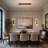 Larocca Brown LED Chandelier With Hanging Box Pendants