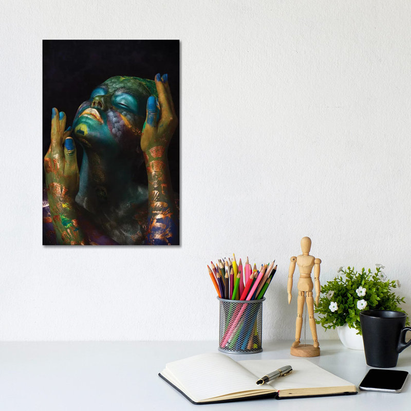 Fish And Oil by Ivan Kovalev - Wrapped Canvas Painting, 20.32 cm H x 30.48 cm W