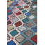 Tapis unique gris / gris anthracite / bleu royal / vert de 4 pi 9 po x 7 pi 9 po Jijim
