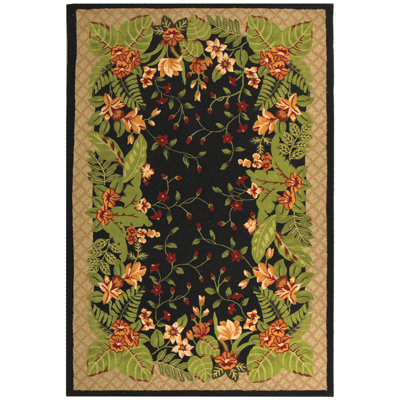 Tapis floral en laine Berkley