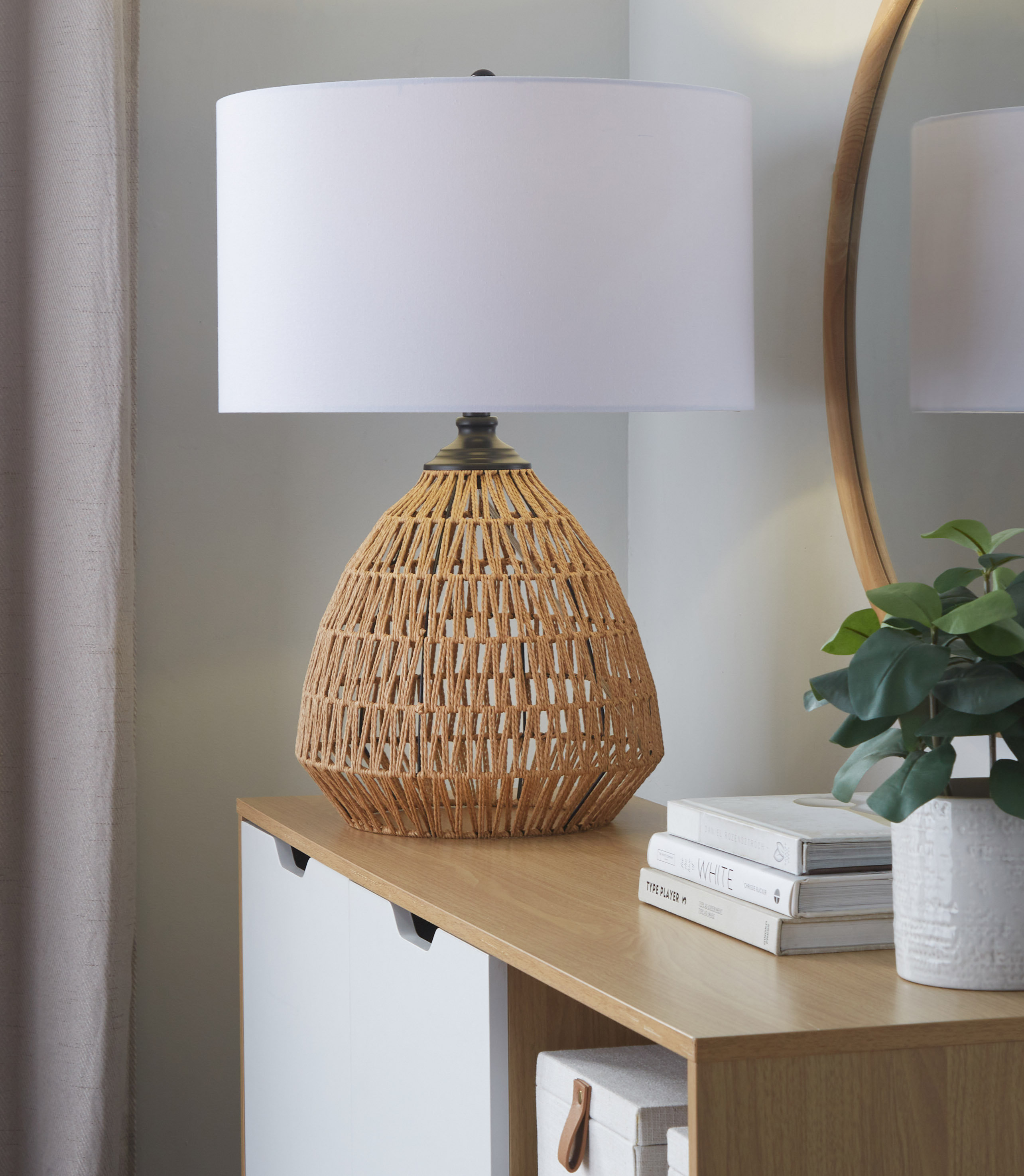 Bay Isle Home Queribus Wicker/Rattan Table Lamp & Reviews Wayfair