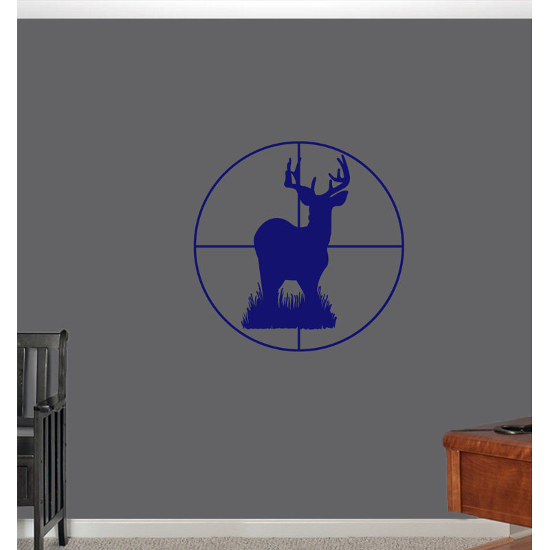 Décalcomanie murale cerf à l’étendue, Bleu marine