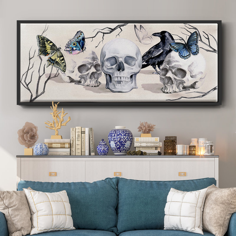 Nevermore Collection D- Framed Canvas, 20" H x 50" W