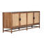 Royette 83" Exotic Wood And Rattan Sideboard In Black-1314692935