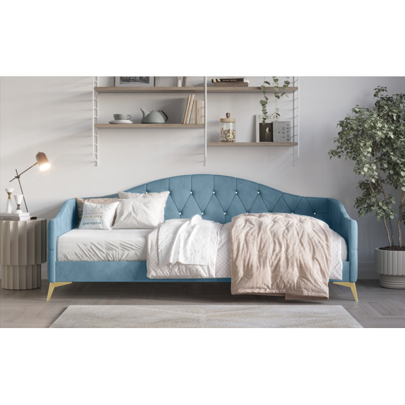 Upholstered Daybed, Blue