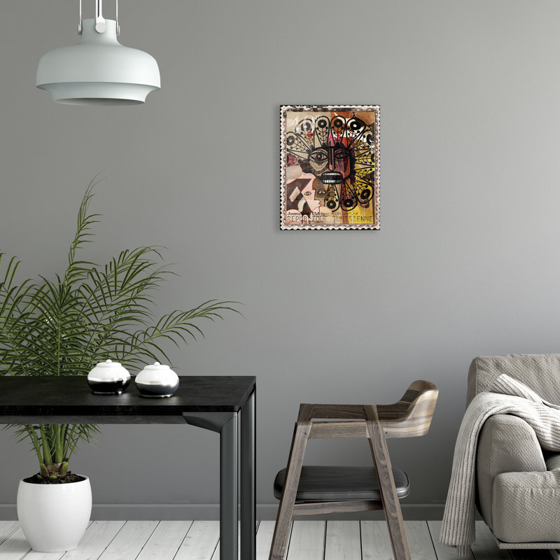 Suid Africa III, 23" H x 20" W, Black, Paper in Black Glass Frame